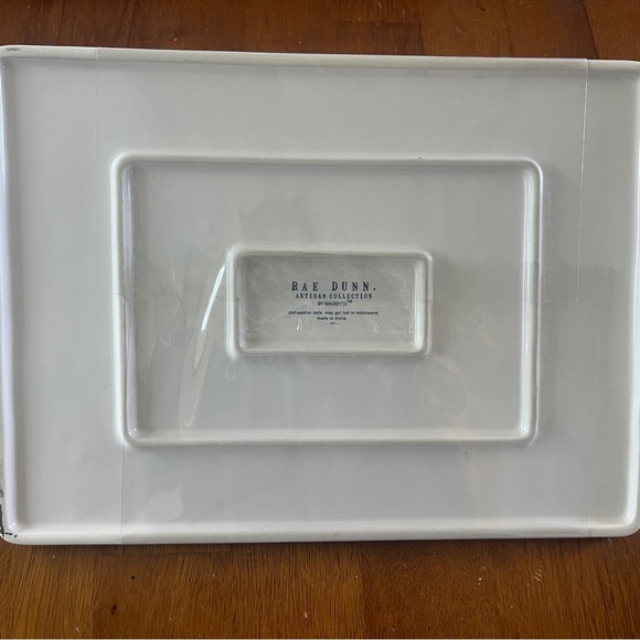 Rae Dunn CHARCUTERIE BOARD w/ Handles Cheese 3 Bowls Cups Nuts Olives Fruit  16" - Picture 4 of 4